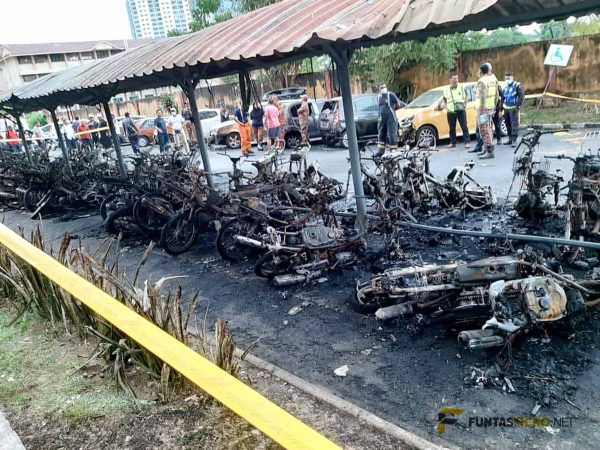 53 motosikal dan 8 kereta di PPR Gombak Setia musnah dalam 