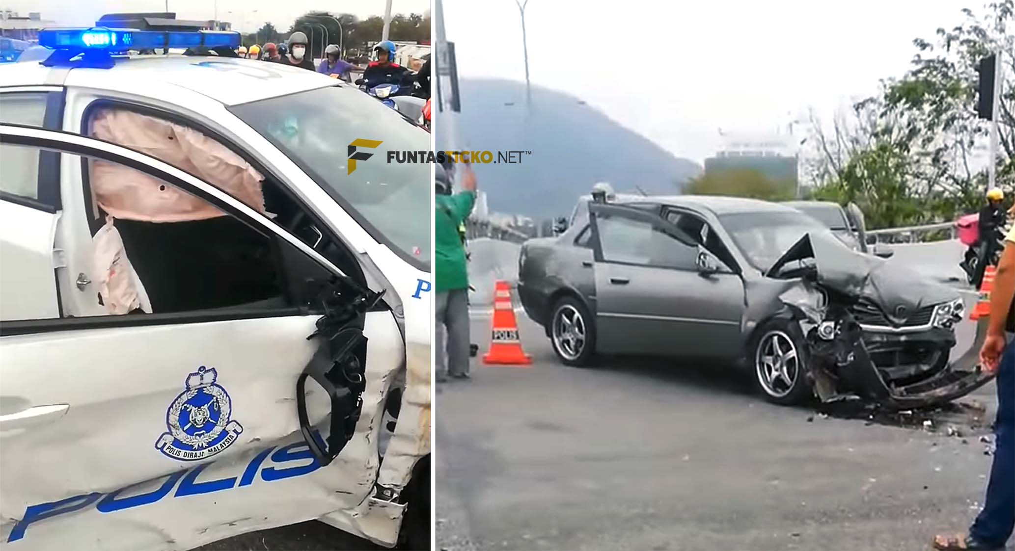 Proton Waja Rempuh Kereta Peronda Honda Civic - Dua Anggota Polis ...